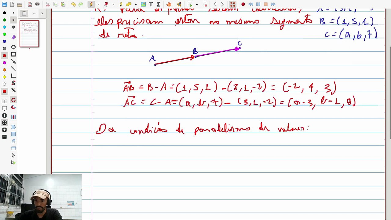 (Exercício 13) [Sec. 2.8 - Q.13 - Steinbruch] Calcular a e b  que sejam colineares | VET&GEO-A2.34