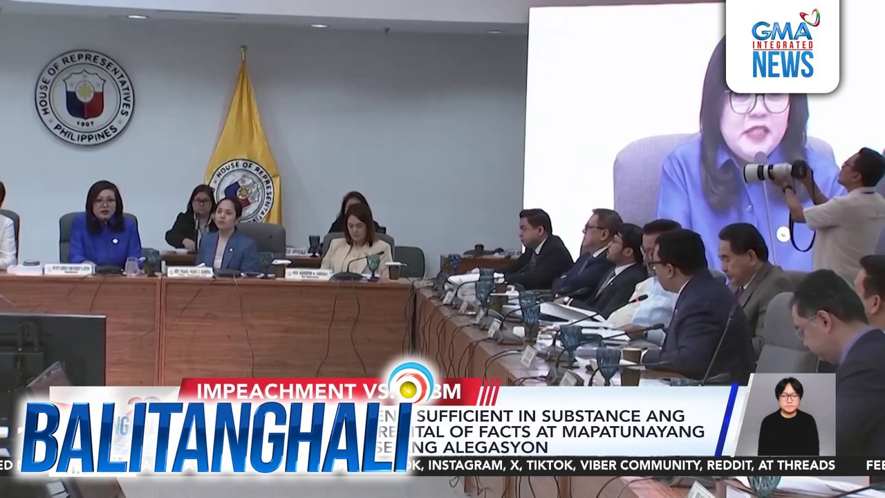 Rules on impeachment - Sufficient in substance ang reklamo kung may recital of facts at mapatunayang impeachable offense ang alegasyon | Balitanghali