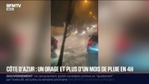 “Il y avait de l’eau jusqu’aux genoux”: plus d’un mois de pluie tombé en 4 heures sur la Côte d’Azur