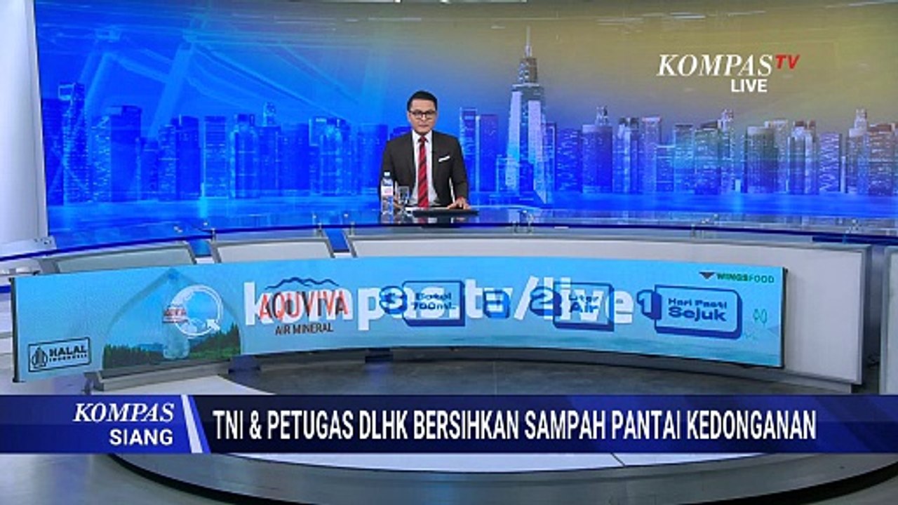 TNI & Petugas DLHK Lakukan Aksi Bersih-Bersih Sampah di Kedonganan | KOMPAS SIANG