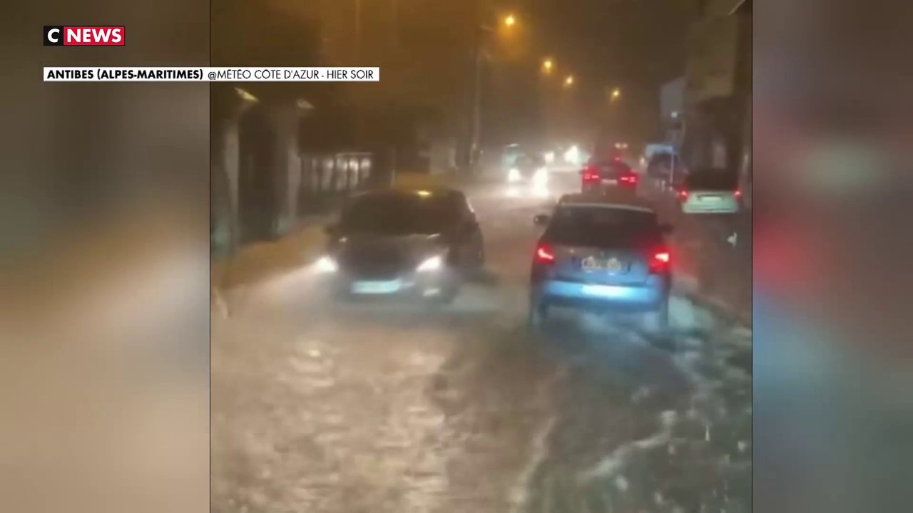 Antibes : après un violent orage, les habitants appelés à rester confinés