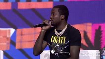 On the ESSENCE Empowerment Stage with Meek Mill
