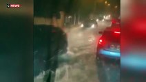 Regardez les images impressionnantes de l’orage qui s’est abattu hier soir à Antibes avec les rues de la ville inondée - VIDEO