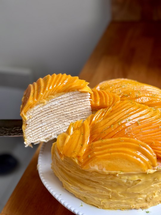 Gâteau de Crêpes à la Mangue 🥭 | Mille-Crepes | Dessert Fruité, Léger & Facile pour la Chandeleur