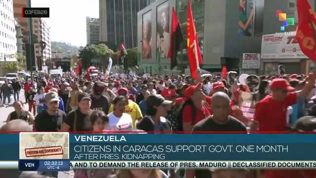Venezuela: Citizens in Caracas support government one month after president’s kidnapping