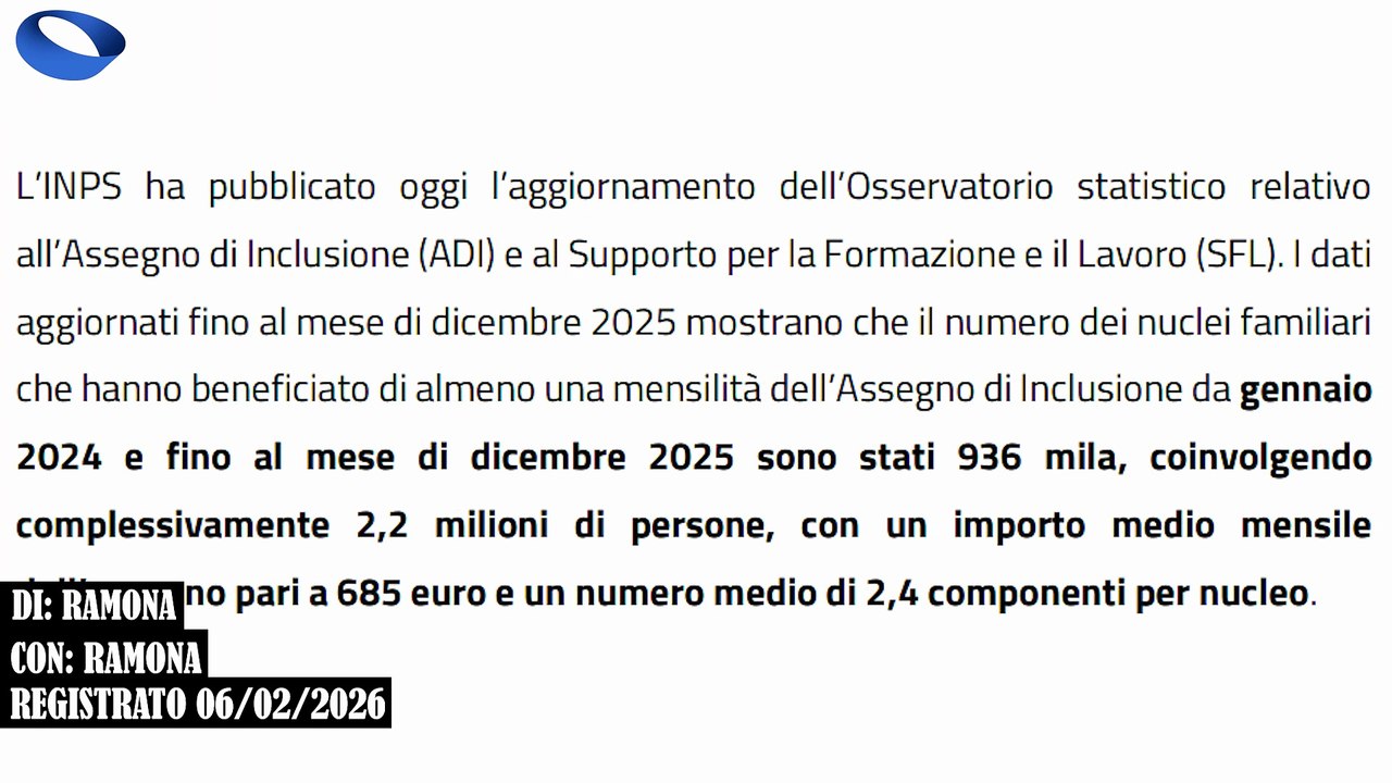 Assegno di Inclusione e SFL 2025: Beneficiari e importo. I Dati Ufficiali INPS