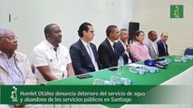 Hamlet Otáñez denuncia deterioro del servicio de agua y abandono de los servicios públicos en Santiago