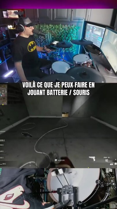 voilà ce que je peux faire en jouant Batterie souris