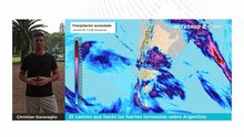 El camino que harán las fuertes tormentas sobre Argentina