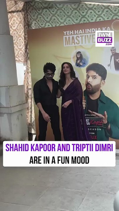 Shahid Kapoor and Triptii Dimri spotted at The Great Indian Kapil Show