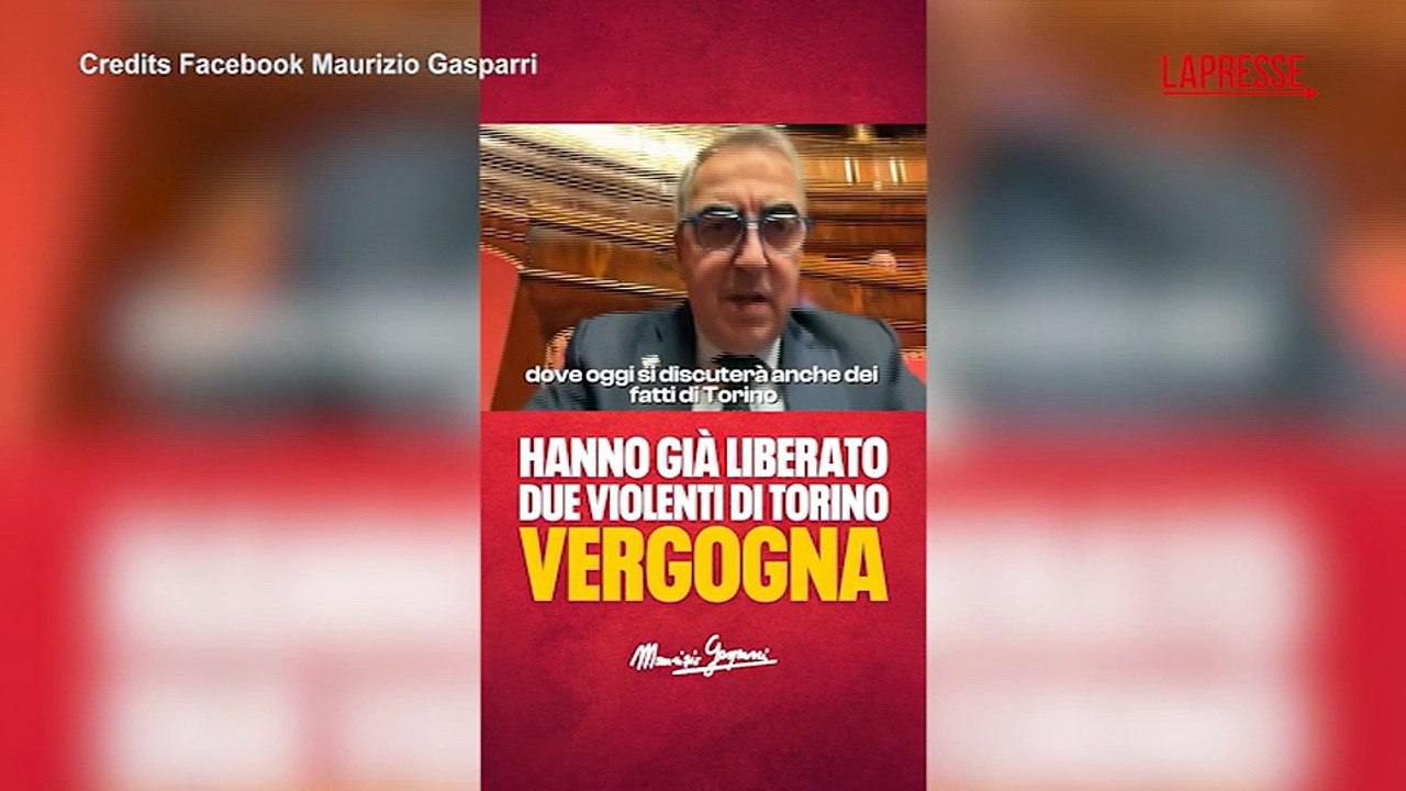 Askatasuna, Gasparri: ?Vergogna, magistratura libera i due arrestati per i fatti di Torino?