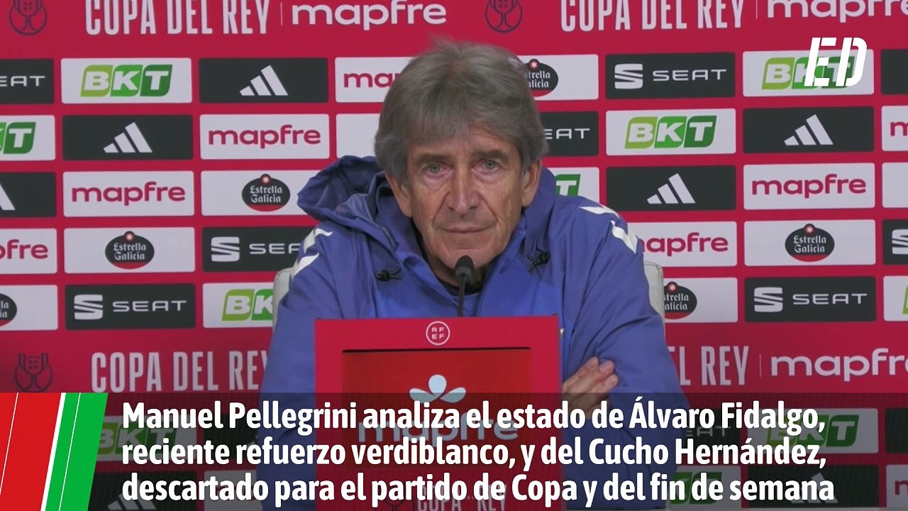 Manuel Pellegrini, durante la rueda de prensa previa al partido de Copa del Rey contra el Atlético de Madrid