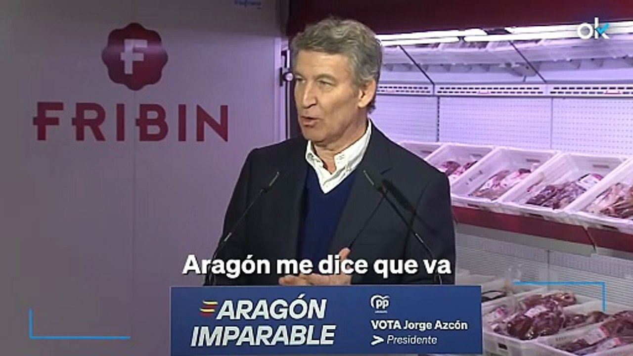 Feijóo pide una mayoría para Azcón en Aragón: "El voto del enfado es un voto perdido"