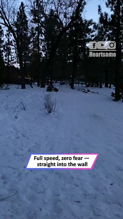 Kids Take ‘YOLO’ to the Next Level – Sledding into a Brick Wall!|| Heartsome 💖