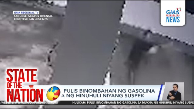 Hulicam: Pulis binombahan ng gasolina sa mukha ng hinuhuli niyang suspek | SONA