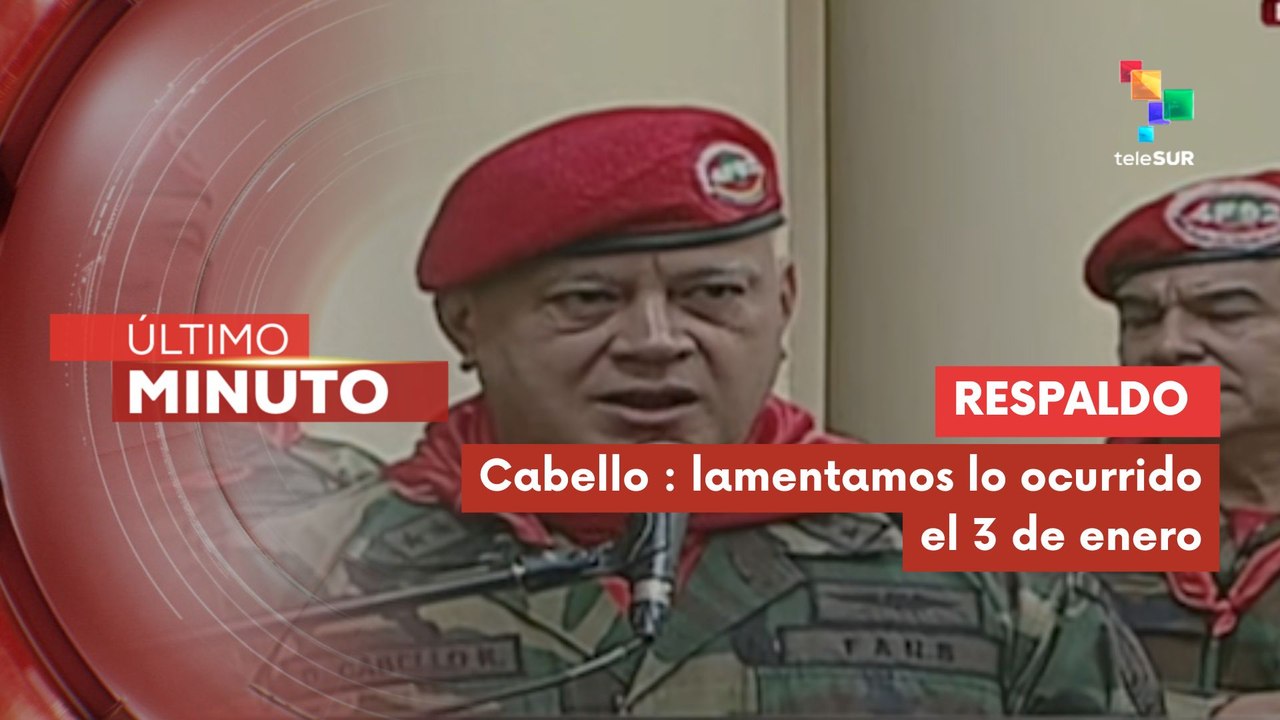 Cabello: Acompañamos a nuestra compañera Delcy Rodríguez
