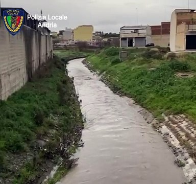 Maltempo ad Andria, situazione canalone Ciappetta - Camaggio (4 febbraio 2026)