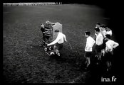 1951 French Football players training before match