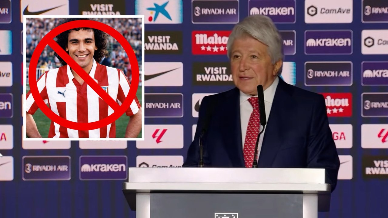 Hugo Sánchez es "borrado" de la historia del Atlético de Madrid; Enrique Cerezo lo deja fuera de los mexicanos del club