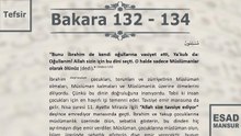 Esad Mansur - Bakara Suresi Tefsiri 132-134