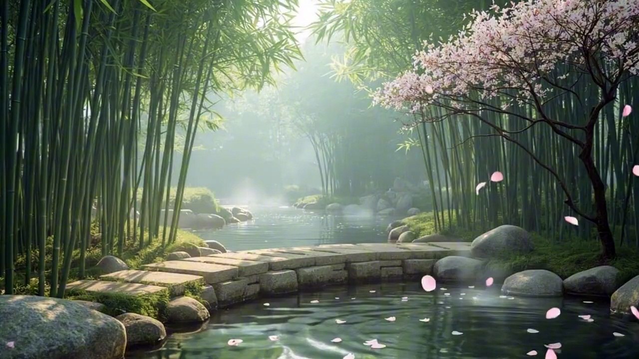 Zen Garden Ambience - Japanese Meditation Music for Stress Relief & Concentration