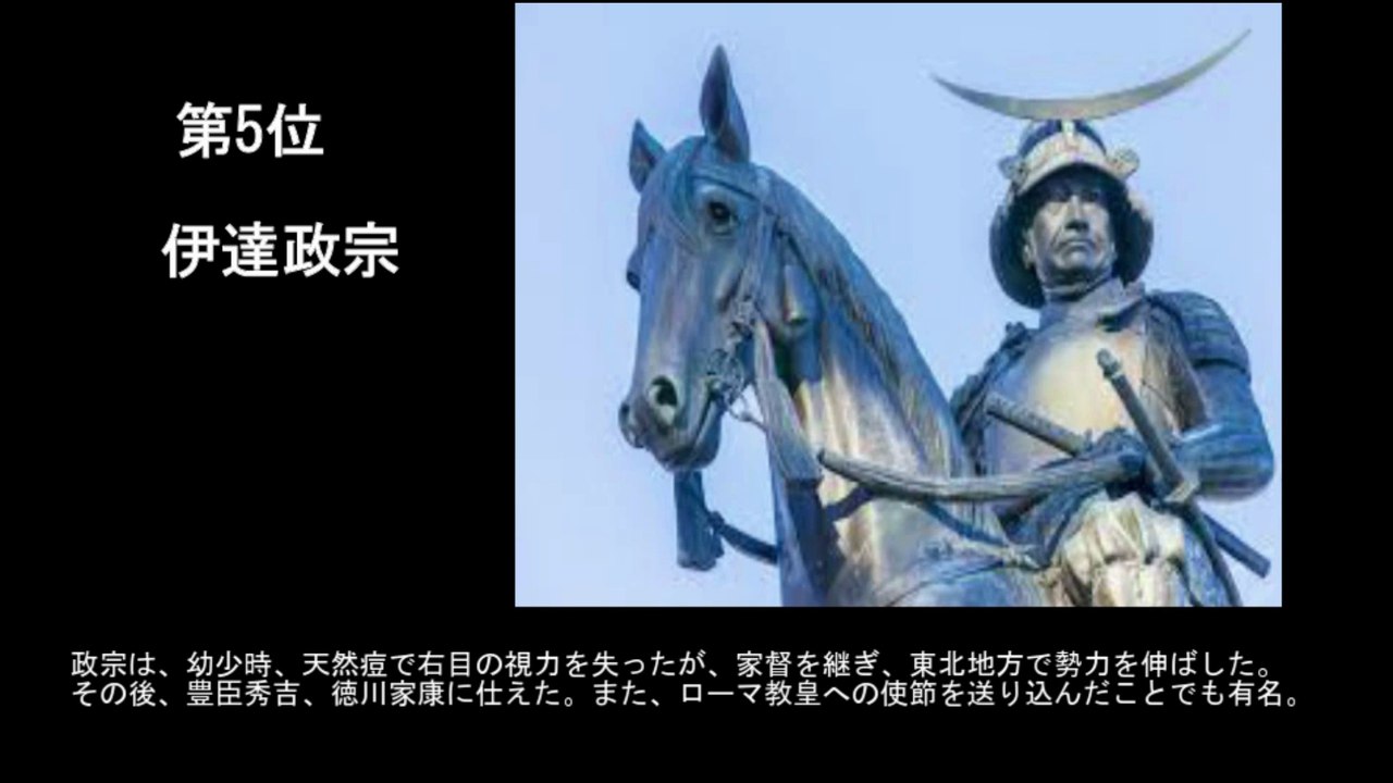 【豆知識】外国人が選ぶサムライ TOP10　【Trivia News】Top 10 Samurai Chosen by Foreigners