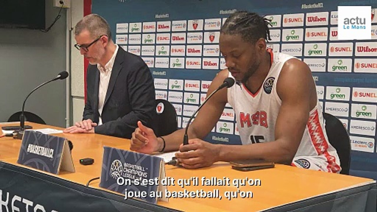 "Cette victoire est tellement moche que ça la rend très belle" : les réactions du capitaine et de l'entraîneur du Mans Sarthe Basket après le match face à Vilnius