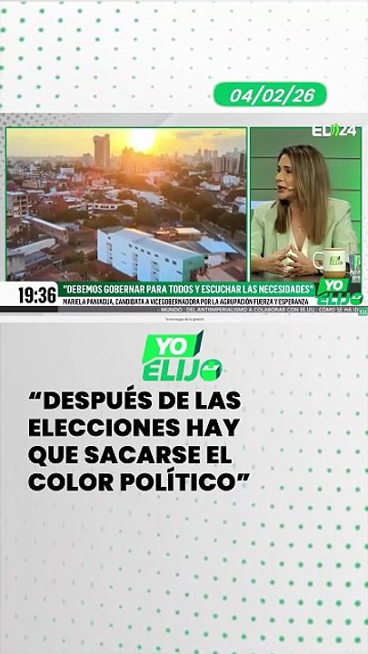 a candidata a la vicegobernadora de Santa Cruz por Fuerza y Esperanza (FE), Mariela Paniagua, afirmó que una vez concluidas las elecciones las autoridades deben “sacarse el color político” y gobernar para todos los cruceños