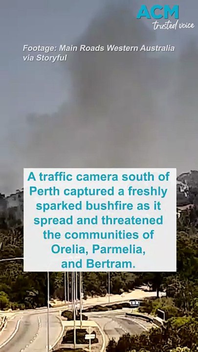 Traffic camera captures Western Australia bushf...