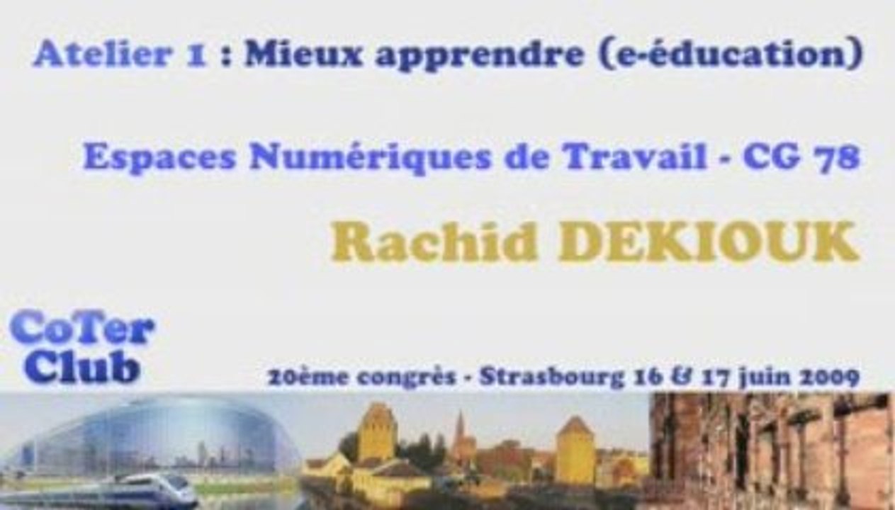 Espaces Numériques de Travail - R Dekiouk CG 78