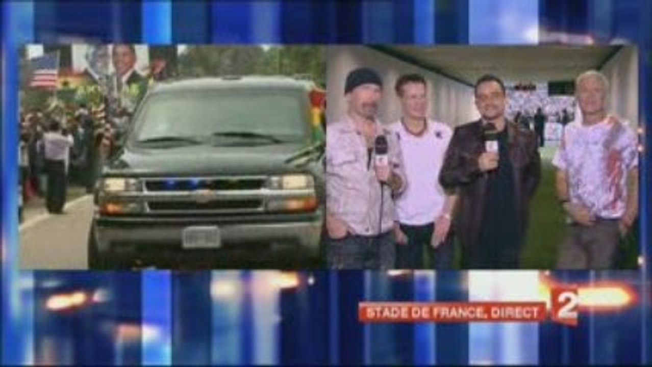 U2 Stade de France  au  20h de France 2