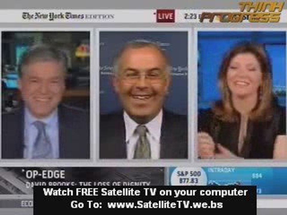 David Brooks says a Republican senator groped his thigh at