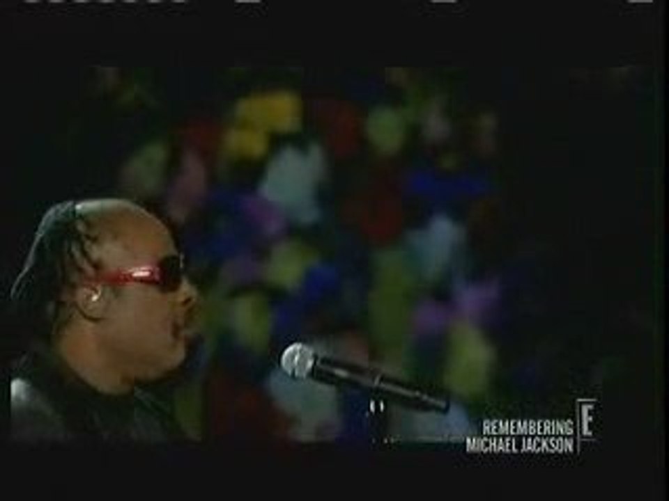 STEVIE WONDER MEMORIAL MICKAEL JACKSON AU STAPLES CENTER