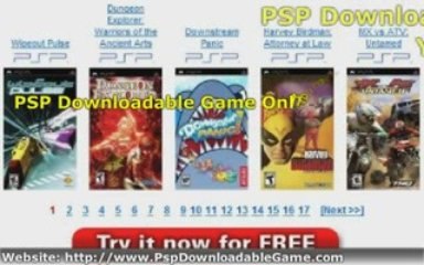 PSP Downloadable Game Online - Extend Your PSP Mileage
