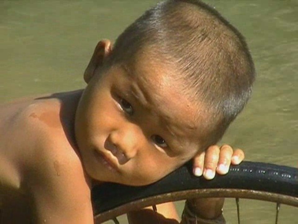 Laos. Rock and Monks.