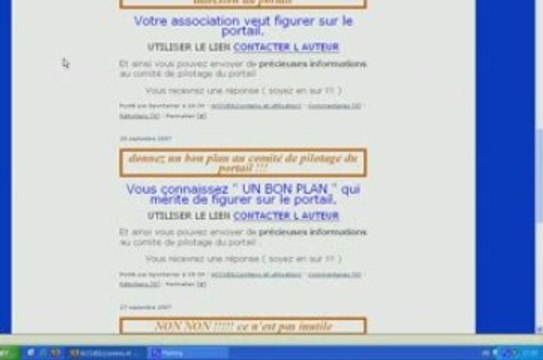 utilisation du lien contacter l'auteur