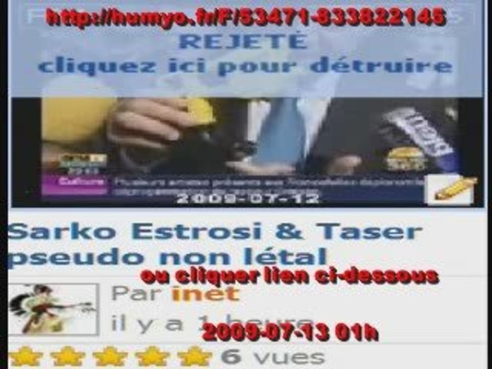 Censure de "Sarko Estrosi & Taser pseudo non lé...