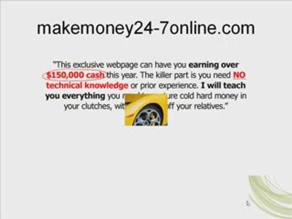Make Money 24-7 Online