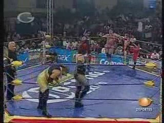 Gato, Pimpinela, Ultimo Gladiador vs Kristal, Polvo, Yuriko