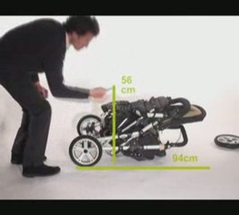 Poussette-Magazine : pliage de la Jané Powertwin