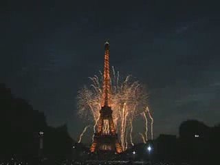 Exceptionnel feu d'artifice du 14 juillet à Paris
