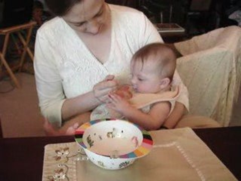 Elena first solid meal
