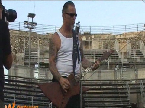 Montage de la scène et Balance Metallica - Arènes de Nîmes