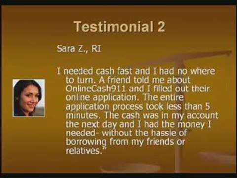 911 Cash - Personal Loans For Bad Credit
