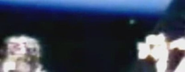UFO seen from ISS. Earth in the Background. Video