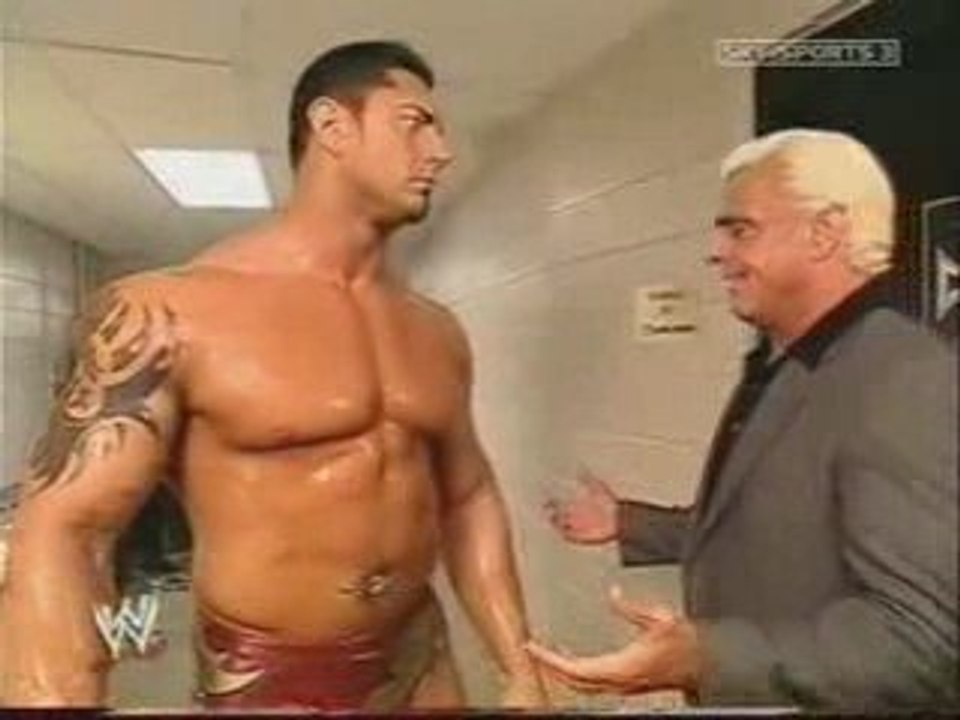 Flair Meets Batista for the first time