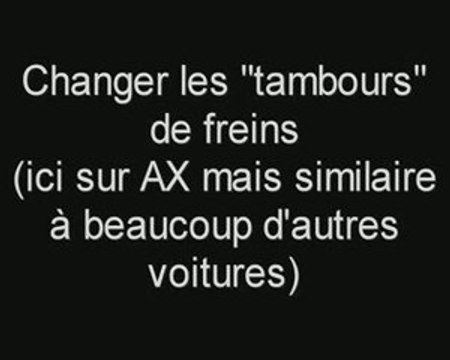 Changement freins AR