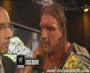 WWE Exclusive - Interview HHH @ N-Of-C 2008 (en français)