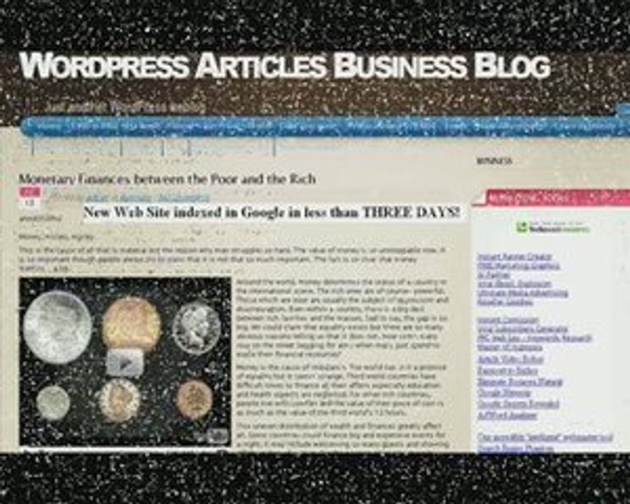 New Web Site on Google Index in Less Than Three Days