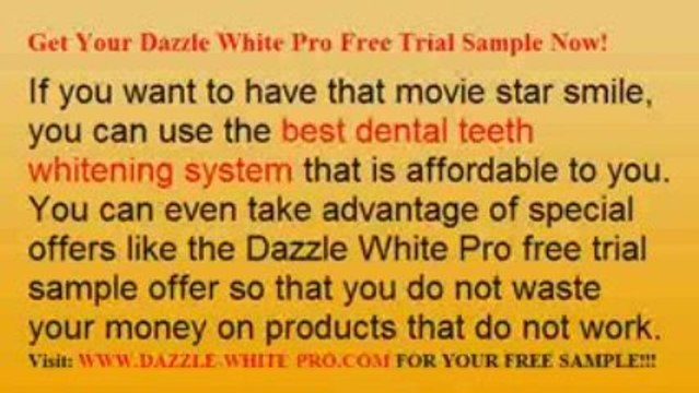 Dazzle White Pro - Dazzle Teeth Whitening Free Trial Sample